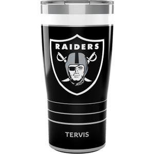 Tervis Traveler NFL Las Vegas Raiders - MVP Triple Walled Insulated Tumbler Travel Cup Keeps Drinks Cold & Hot, 20oz, Stainless Steel (Multicolor)