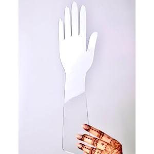 Reusable Henna Hand Acrylic Plastic Template for Homemade Henna, Mehendi Heena Beginner Kit Drawing Body Art Hena Temporary Tattoo Practice Mendi, CLEAR