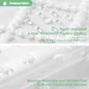 Dynamene Stall Fabric Shower Curtain, 36x72 inch Half Boho Tufted Geometric Striped Small Cloth Shower Curtains for Bathroom, Narrow Thick Waterproof Polyester Shower Curtain Set with 6 Hooks, White