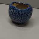 4 Inch Plant Pots - Small Ceramic Planter with Drainage Hole, Succulent Pots for Indoor Outdoor, Unique Round Planter, Modern Decorative Flower Pot, Desk Decor, Plant Lovers Gifts, Blue