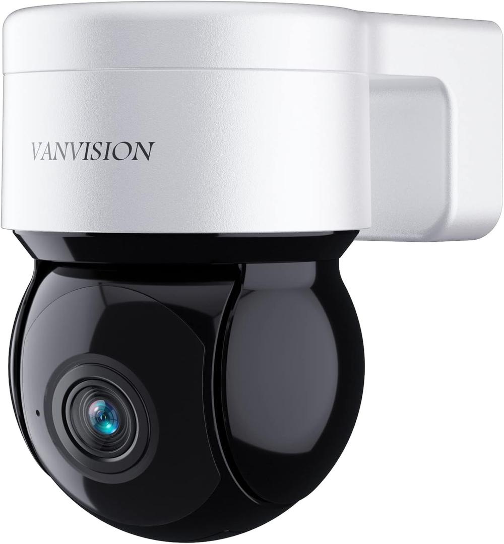 PTZ Security Camera, Wireless WiFi 2K HD, 355 Pan 90 Tilt, Night Vision, IP66 Waterproof/Home Indoor and Outdoor Security Surveillance, AI Auto Tracking, Spotlight & Siren, Motion Detection