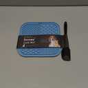 Licking Mat for Dogs & Cats with Suction Cups, 1 Pack Square Dog Slow Feeder Lick Pat for Anxiety Relief & Boredom, Dog Toys to Keep Them Busy, Pets Bathing Training Grooming Mat (Blue)