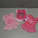 Weewooday 4 Pieces Dog Dress Shirt Cute Pink Dog Clothes Pet Princess Dress Puppy Summer Apparel Clothes Skirt Shirt with Ruffles Apparel for Small Puppy Cats Pet (XS)