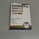 Pembrook Diabetic Ankle Socks for Men and Women - 6 Pairs Low Cut Seamless | Diabetic Socks for Men (Large)