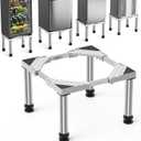 Mini Fridge Stand Height 13"-14.2" Adjustable Refrigerator Washing Machine Stand Base with 4 Strong Feet Anti-Vibration Washer Dryer Stand Laundry Pedestal Universal Appliance Stand Load 660LB-White