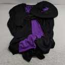 MCJC Wicked Witch Costume for Women, Gothic Sorceress Halloween Party Cosplay Dress with Hat,Sorceress Classic Dress (Small )