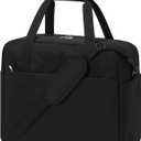 Carry on Duffle Bag for Travel - 16x7x12.5 Airline Approved Personal Item Travel Bag with Shoulder Strap for Men and Women (Black)