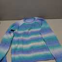 Girls Striped Sweaters Gradient Long Sleeve Cable Knit Sweater Chunky Pullover Jumper Fall Winter 13-14Y