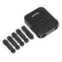 for Ford Dodge GM Vehicles Universal Electric Window Switch Kit Billet Aluminum Power Control with 5 Interchangeable Shaft Styles (Black)