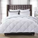 Decroom Lightweight Twin Comforter Set with 1 Pillow Sham - 2 Pieces Set - Quilted Down Alternative Comforter/Duvet Insert for All Season - White - Twin/Twin XL Size