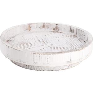 TOPZEA 12" Wood Lazy Susan Turntable Organizer, Farmhouse Cabinet & Countertop Turntable Tray, 360° Rotating Round Kitchen Counter Tray for Spice Jar, Pantry, Dinning Table, Rustic Decor