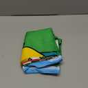 Fabric 7x5ft Cartoon Red House Photography Backdrop Blue Sky Grass Balloon Outdoor Background Party Decorations Kids Birthday Photo Booth Banner