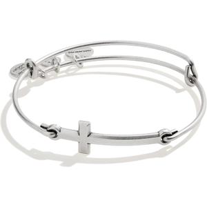 Alex and Ani Spiritual Armor Cross Inline Charm Bangle