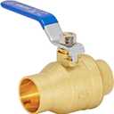 Eastman 1-1/2 Inch Sweat Heavy Duty Full Port Ball Valve, Brass Plumbing Fitting, 20069LF