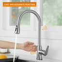 KEER Touch Stainless Steel Kitchen Faucet with Pull-Down Sprayer,Brushed Nickel