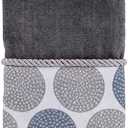 Avanti Linens - Fingertip Towel, Soft & Absorbent Cotton Towel (Dotted Circles Collection, Nickel)
