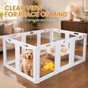 VISCOO Clear Acrylic Dog Playpen Indoor, 10 Panels 24" H, Puppy Playpen