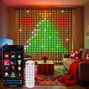 LED Curtain Light, 400 LEDs, Smart RGB+IC Color Changing Holiday Wall Lights, 3.3x3.3ft Indoor Dynamic DIY LED String Lights, APP Remote Control, For Bedroom, Living Room, Window Decor, Party, Wedding