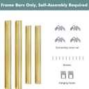 Canvas Floater Frame for 48x48 Oil Paintings with 0.5-0.8 Deep, DIY Metal Floating Frame for Stretched Canvas Art Prints Landscape Portrait, Horizontal or Vertical Display (Gold)