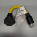 NEMA L14-30P to 14-30R 30 Amp Dryer Generator Adapter Cord 4 Prong L14-30P Locking Generator Male to 14-30R RV Dryer Female for RV EV Charger, 10 AWG STW, 1FT, ETL Listed