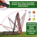 BaseGoal Baseball and Softball Rebounder Net,Baseball Rebounder,Volleyball Rebounder,Pitch Back Net,Multi-Sport Training Rebound Screen,with Pitching Target,Easy Adjustable Angles, 33.5x33.5"