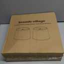 Lampshades Set of 2, Drum Lampshades 11.6" Top x 12.6" Bottom x 9.8" High, Seaside village Medium Lampshades (Spider Fitter), Beige Lampshades Natural Linen Hand Crafted, Easy Assembly Required