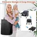 Hook On High Chair, Portable Foldable Clip On Baby Travel High Chair, Lightweight Feeding Seat with Storage Bag, BPA-Free Safety Harness for Home Restaurant (Grey)