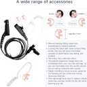 APX 6000 Earpiece XPR 7550e Headset Compatible for Motorola Radios APX 8000/7000/4000 XPR 7350e/7580e/7380e/7550/7350 Acoustic Tube and PTT Mic, Surveillance Headset