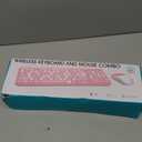 Wireless Keyboard and Mouse Combo, Retro Typewriter Keyboard with Round Keycaps, 2.4GHz USB Cute Wireless Keyboard Mouse for Computer, Desktop, Laptop and Computer (Black-Colorful)