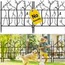 AMAGABELI GARDEN & HOME 5 Panel 26in(H)11.5ft(L) Decorative Garden Fences and Borders for Dogs No Dig Rustproof Metal Fence Panels Garden Edging Animal Barrier Fencing for Flower Bed Yard Patio