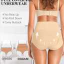 2 x EIGGAM Tummy Control Underwear Soft High Waisted underwear Full Coverage Briefs Breathable Postpartum Cotton Womens Panties (Large, Multicoloured D - 3 Pack)