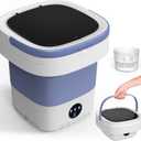 Portable Washing Machine, 12L Upgraded Mini Washing Machine With Spin Basket, Foldable Washer Cleaning for Underwear, Baby Clothes Socks and Small Items, Small Washer for Apartments, Dorm,RV (Purple)