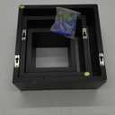 Melannco Floating Wall Square Cube Shelves for Bedroom, Living Room, Bathroom, Kitchen - Wood, Set of 3, Black