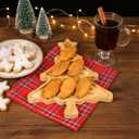 Healifty Christmas Tree Shaped Serving Platter 10.62X7.87X0.59In Bamboo Appetizer Tray for Holiday Party Snack Dessert Cheese Charcuterie Board