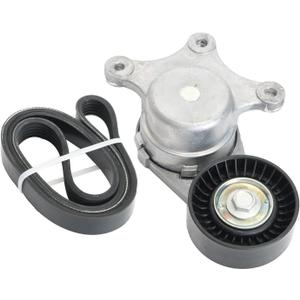 Drive Belt Tensioner Kit, Belt Drive Component Kit, Fits for Ford Edge Explorer Fusion Taurus, for Lincoln MKS MKT MKX MKZ, for Mazda CX-9, for Mercury Sable,07-19, 38485 49450 6PK1140 1060450