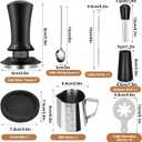 22 PCS Espresso Accessories Kit, Spring Loaded Calibrated Tamper, Spring Loaded Calibrated Tamper, WDT Tool and Dosing Funnel Set Fits Delonghi 58 mm Espresso Coffee Machines and Portafilter