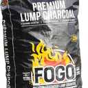 FOGO Premium Oak Restaurant Grade All-Natural Hardwood Medium and Small Sized Lump Charcoal for Grilling and Smoking, 35 Pound Bag