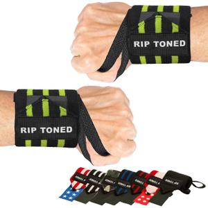 Rip Toned 18 Wrist Wraps - USPA Endorsed Wrist Straps for Weightlifting - Quality Wrist Support - Adjustable, Durable, Machine Washable - Gym Wraps for Powerlifting - for Men & Women (Flex Fit, Green) Rip Toned 18 Wrist Wraps - USPA Endorsed Wrist Straps for Weightlifting - Quality Wrist Support - Adjustable, Durable, Machine Washable - Gym Wraps for Powerlifting - for Men & Women (Flex Fit, Green)