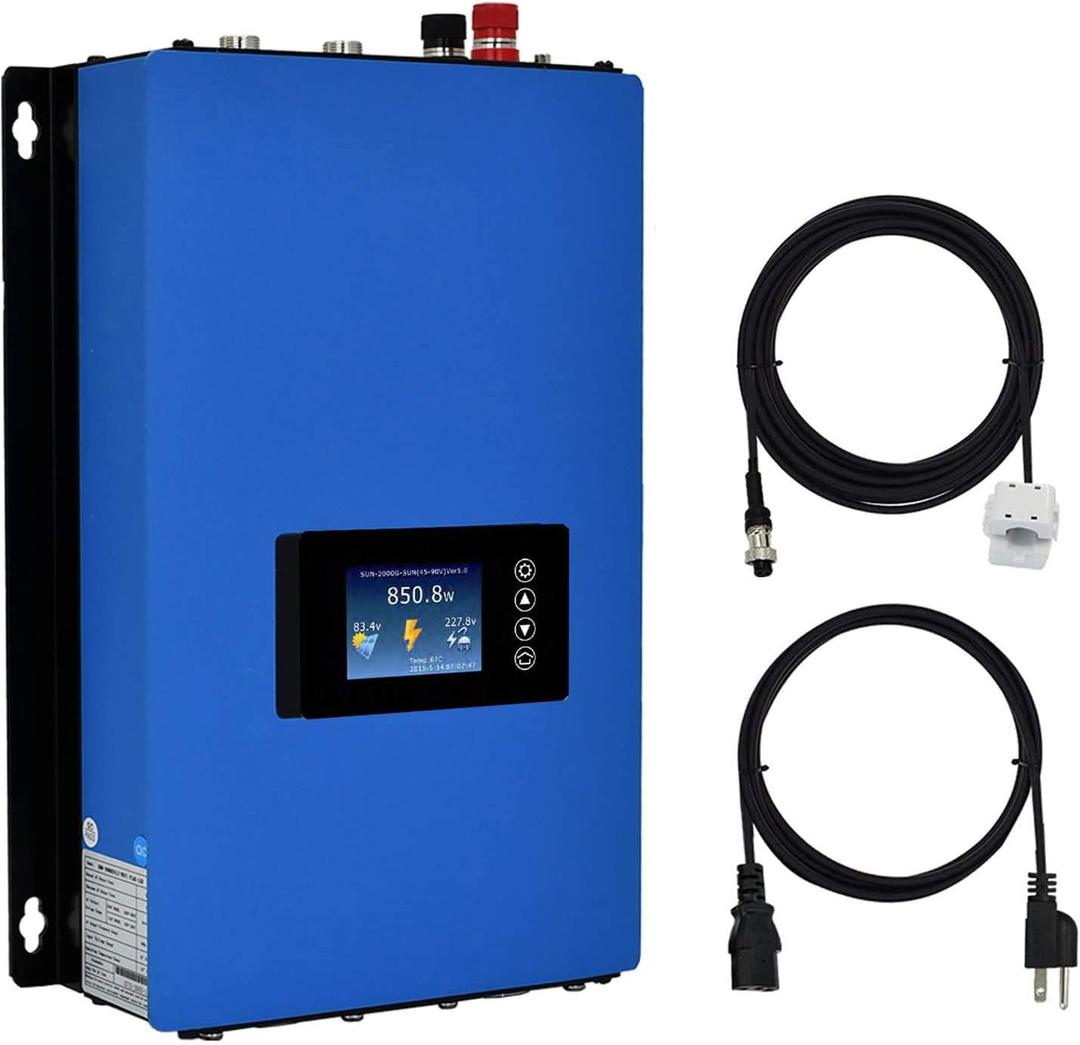 Y&H 1000W Grid Tie Inverter Power Limiter DC25-60V Solar Input AC110V/240V Auto Switch