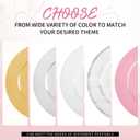 YMHPRIDE 60 Pack Pink Charger Plates, 13'' Round Beaded Plastic Plate, 60 PCS