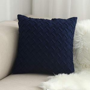  Vctops Basket Weave Pattern for Couch Sofa Car (navy, 18x18")