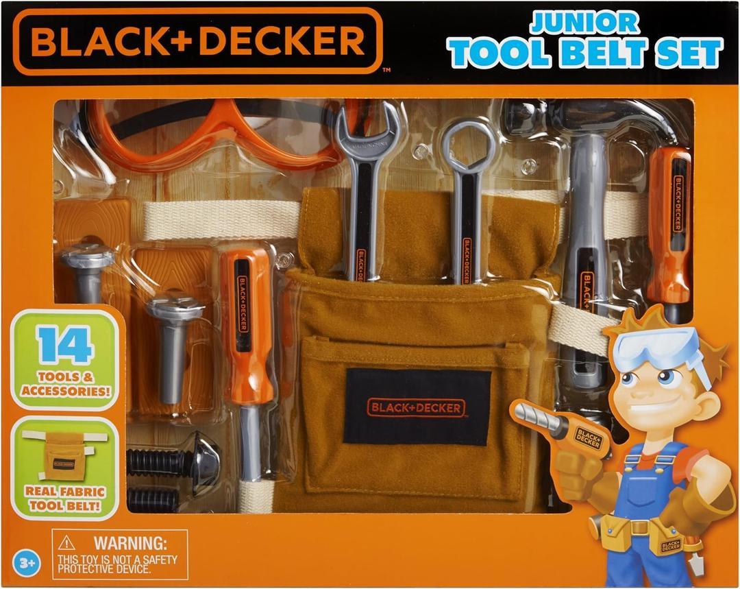 Black & Decker Junior 14 Piece Toy Tool Belt Set