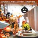 SUNLAND Halloween Kitchen Towels Home Decorative Holiday Kitchen Towel Fast Drying Tea Towel Night of Terror, Trick or Treat,Pumpkin and Ghost Dish Towels 16 Inch X 24 Inch Set of 6
