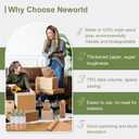 2 x Neworld Honeycomb Packing Paper,Eco Friendly Bubble Cushioning Wrap for Moving,Products & Gifts Wrapping Paper,Recyclable Cushioning Packing Material (15" x 50') With 20 Fragile Sticker Labels