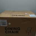 COLAMY Upholstered Dining Chairs Set of 2, Modern Fabric Dining Room Kitchen Side Chair with Padded Seat and Wood Legs for Restaurant/Cafe, Beige