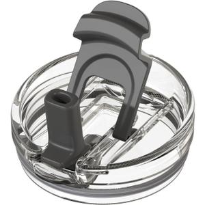 Zukro Replacement Lid for 50 oz & 40 oz cold1 Reduce Tumbler, Fit for 42 oz, 35 oz, 30 oz Yeti Rambler Tumbler, Press-in Leakproof 2-in-1 Flip Straw Lid fit for Hydrapeak 40 oz Cup, Black