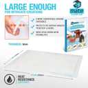 3Dmate Starter - Transparent 3D Pen Mat 9 x 7 Inches with Compatible Stencils Book - Flexible Two-Sided Heat-Resistant Silicone - 3D Pen Accessories - Templates for Kids, Adults