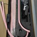 HITTI Large Estheticians Light, Flexible Gooseneck Lash for Eyelash Tech, LED Half Moon Light with Phone Holder, Stepless Dimming and 7 Color Modes Floor Lamp for Tattoo Artists Nail Craft- Pink