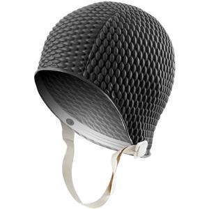Sporti Bubble Swim Cap, Women Protection Bathing Cap, Anti-Slip Interior Grip, Made from Latex/Rubber & Keep Head Warm