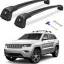 300lbs Roof Rack Cross Bars Compatible with Jeep Grand Cherokee 2011-2021 with Factory Grooved Side Rails, Aluminum Lockable Roof Rails Crossbar for Rooftop Cargo Carrier Luggage Kayak Canoe